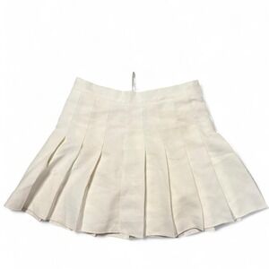 Kanji‎ Cream pleated tennis skirt with adjustable waist WOMAN SIZE L